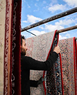 خشک کردن قالی در قالیشویی تهران نو  